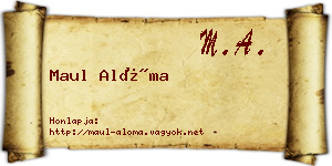Maul Alóma névjegykártya